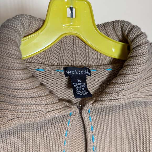 VTG Y2K Wet Seal Cropped Cardigan Sweater - Picture 2 of 3